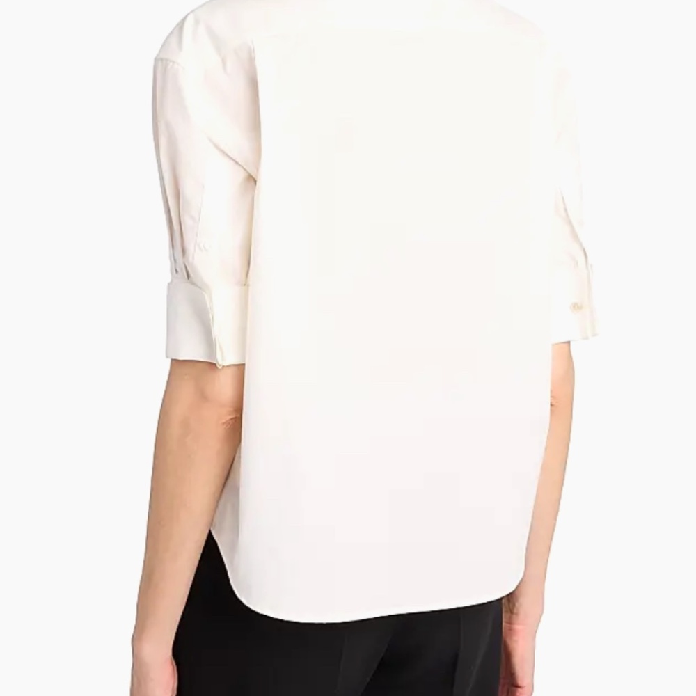 The Row White Cotton Button Down Shirt Size 4 Minimal Luxury Classic - Picture 9 of 15